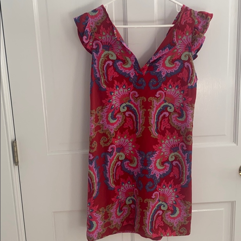 Tibi Paisley Print Silk Dress